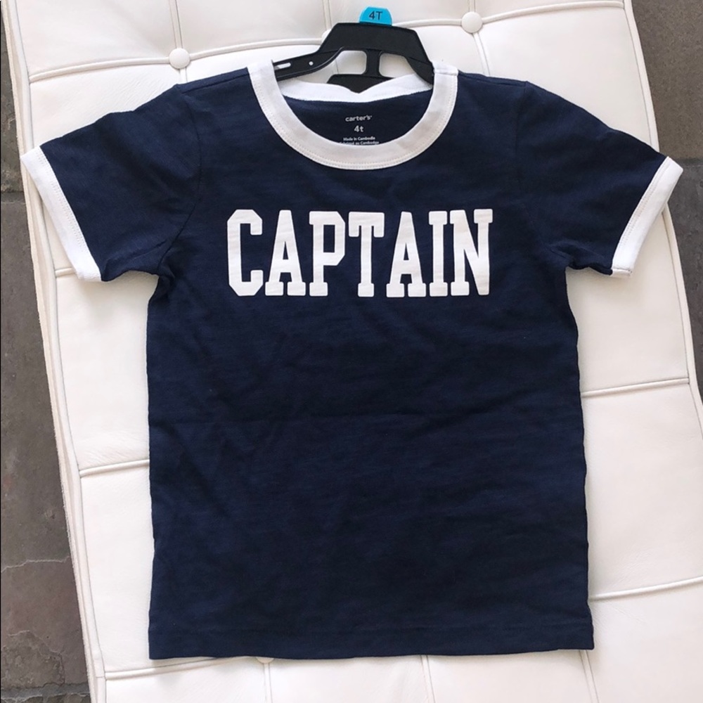 Carter’s Blue “Captain” t-shirt size 4T - Picture 1 of 4